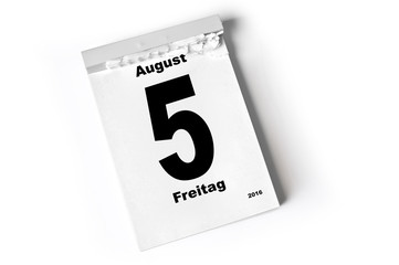 5. August 2016