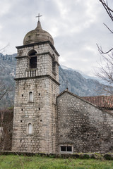Fototapeta premium Medieval orthodox church in old town in Kotor