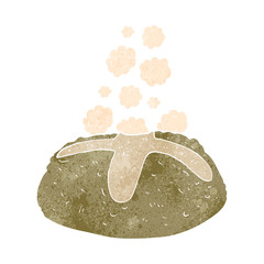 retro cartoon loaf of bread