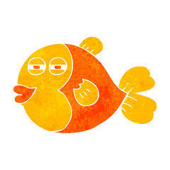 retro cartoon fish