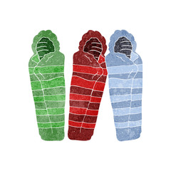retro cartoon sleeping bags