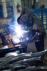 worker wearing protective gear