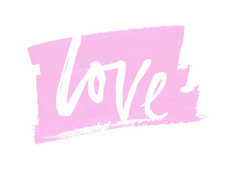 Vector pink marker. Elements for design and background. Hand lettering vector love.
