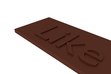 Like: letters on chocolate