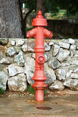 Red fire hydrant