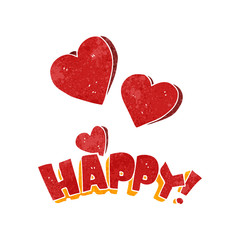 retro cartoon happy symbol