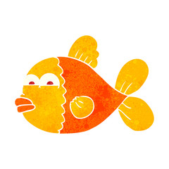 retro cartoon fish