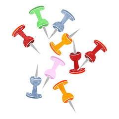 retro cartoon office tacks