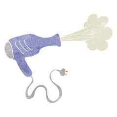 retro cartoon hair dryer