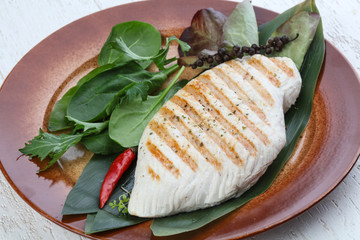 Grilled turkey steak