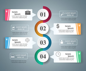 Abstract 3D digital illustration Infographic.