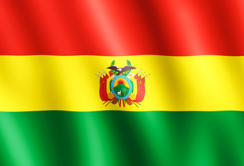 Flag of Bolivia waving in the wind