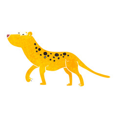 retro cartoon leopard