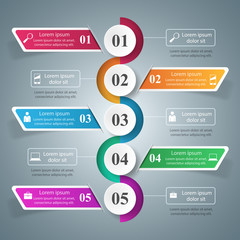 Abstract 3D digital illustration Infographic. 
