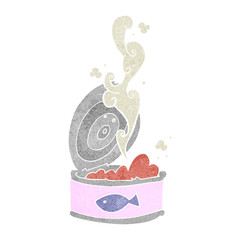 retro cartoon can of tuna