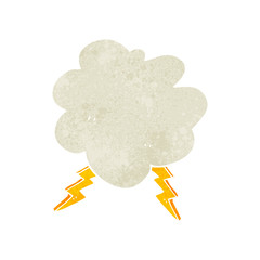 retro cartoon storm cloud