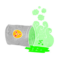 retro cartoon nuclear waste