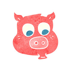 retro cartoon pig
