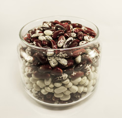 glass jar full of legume