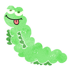 retro cartoon caterpillar