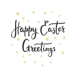 Obraz premium Happy easter day simple lettering