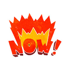 retro cartoon now symbol