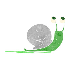 retro cartoon snail