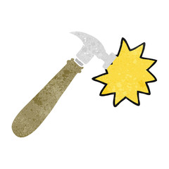 retro cartoon hammer