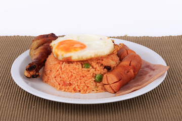 Thai food, American style breakfast set, American fried rice.