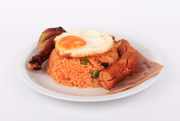 Thai food, American style breakfast set, American fried rice.