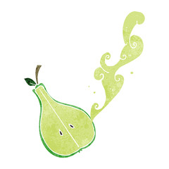Fototapeta premium retro cartoon half pear