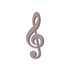 Fototapeta premium Treble clef vector icon 