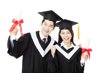 happy Graduation man and woman education students