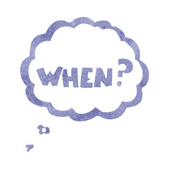 retro cartoon when? word