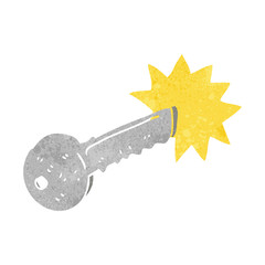 retro cartoon door key