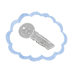 retro cartoon door key