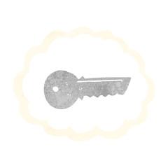 retro cartoon door key