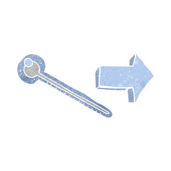 retro cartoon thermometer