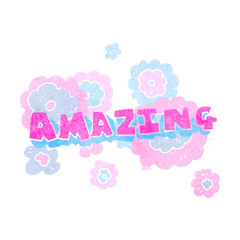 retro cartoon amazing word