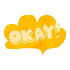 retro cartoon okay symbol