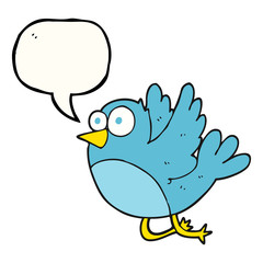 speech bubble cartoon bird