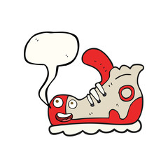 speech bubble cartoon sneaker