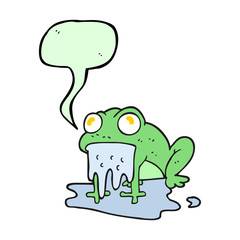speech bubble cartoon gross little frog