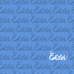 Seamless pattern, repeating the word Easter written by hand brush, calligraphy lettering can be used as wallpaper wrapping paper background