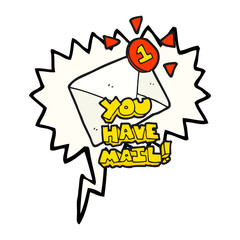 speech bubble cartoon email