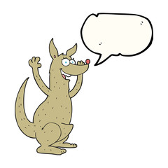 speech bubble cartoon kangaroo