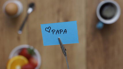 Love dad in Dutch written