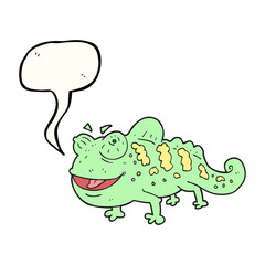speech bubble cartoon chameleon
