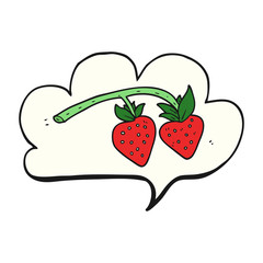 speech bubble cartoon strawberries