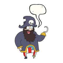 speech bubble cartoon pirate captain